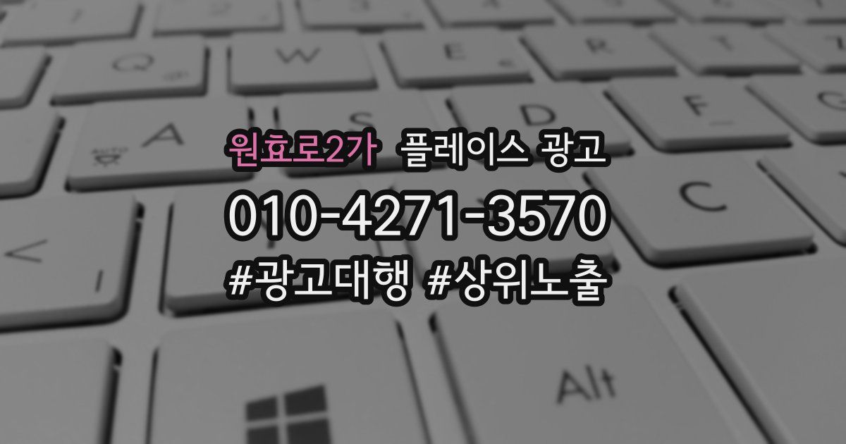 원효로2가 플레이스 광고