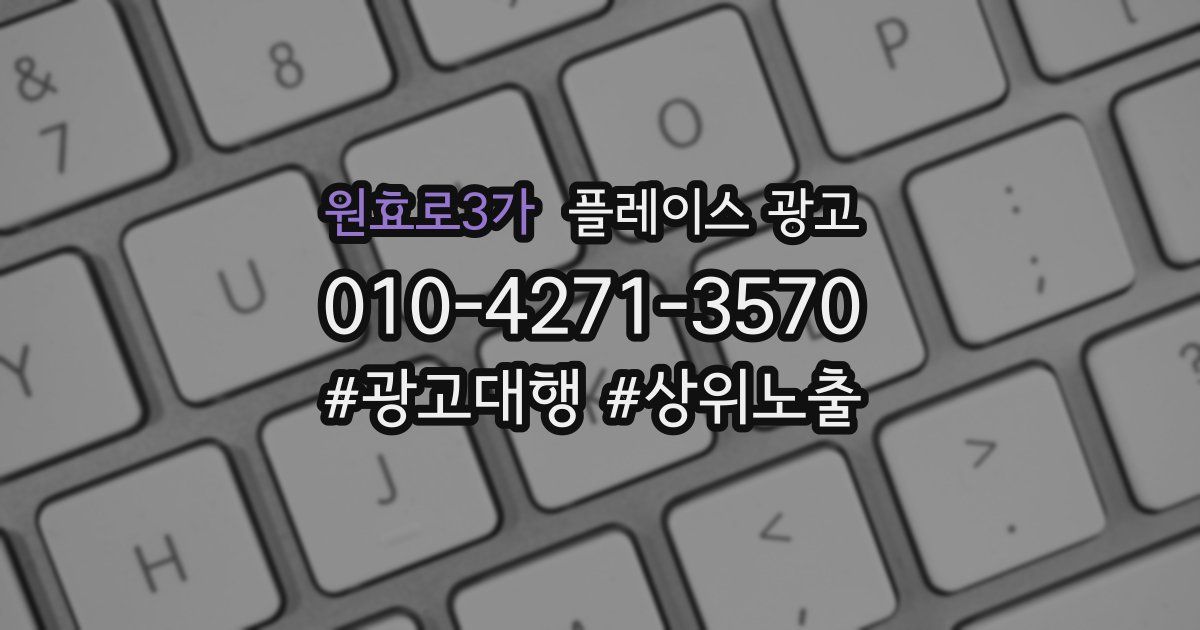 원효로3가 플레이스 광고