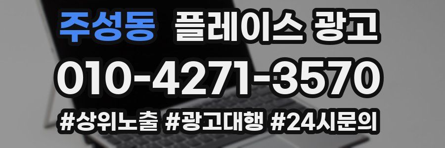 주성동 플레이스 광고