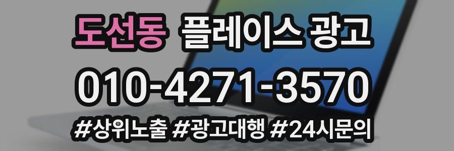 도선동 플레이스 광고
