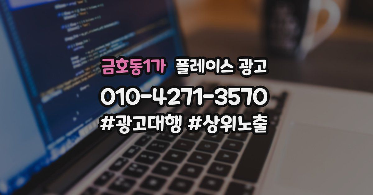 금호동1가 플레이스 광고