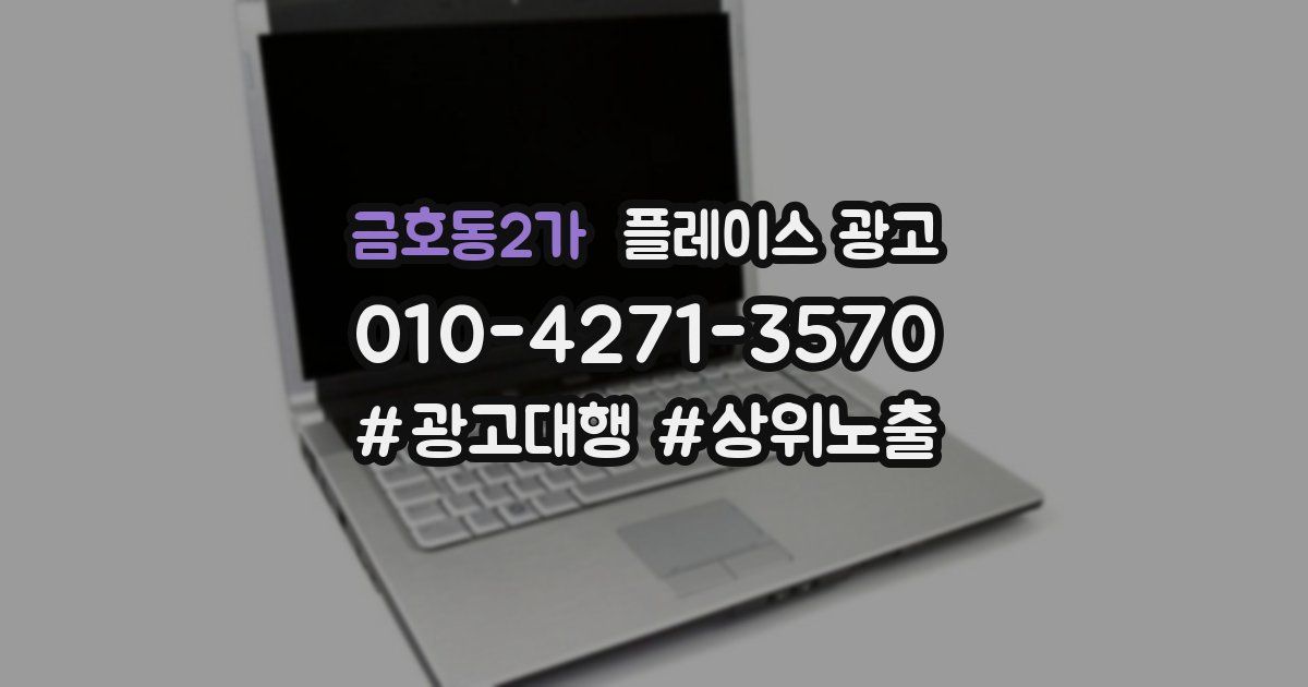 금호동2가 플레이스 광고