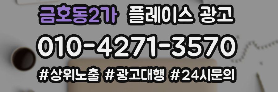 금호동2가 플레이스 광고