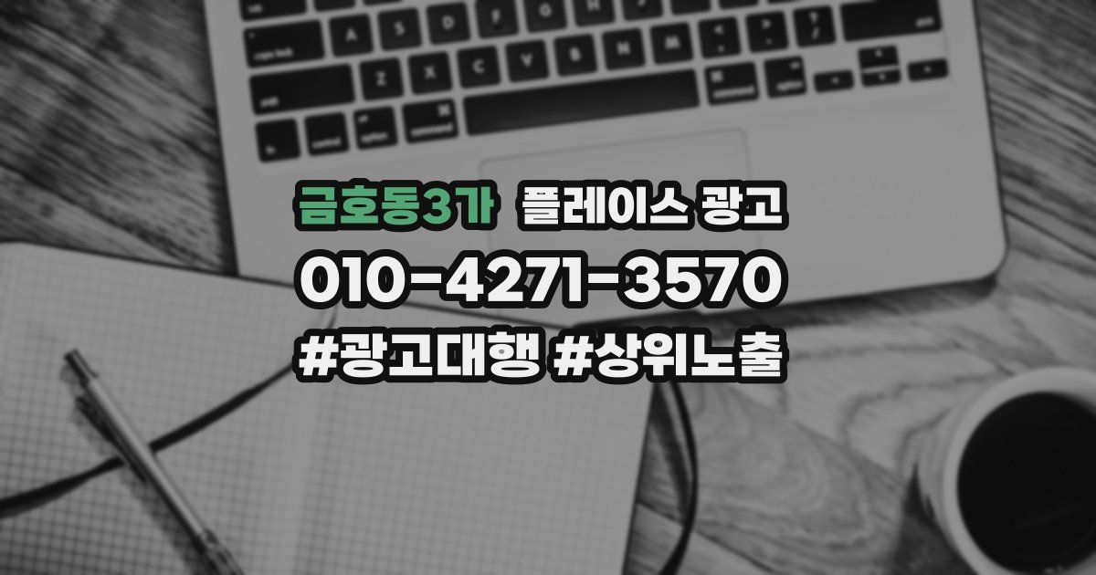 금호동3가 플레이스 광고