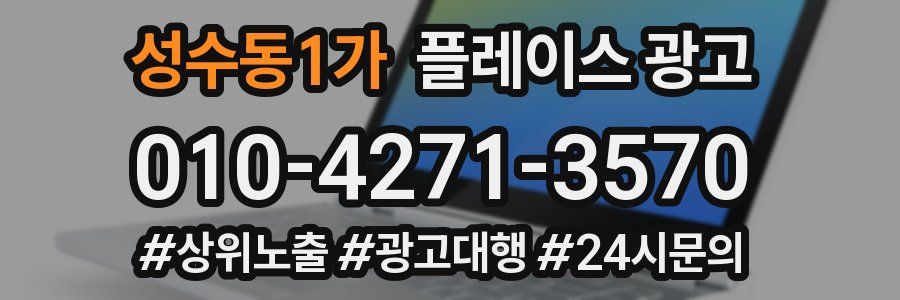 성수동1가 플레이스 광고