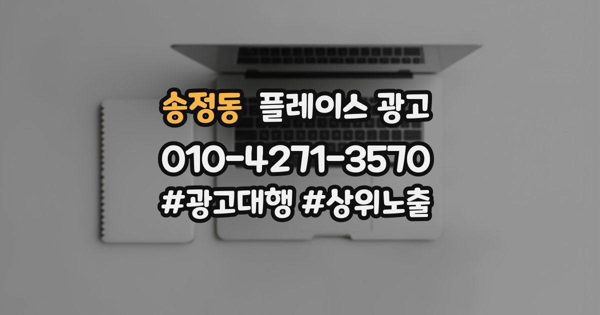 송정동 플레이스 광고