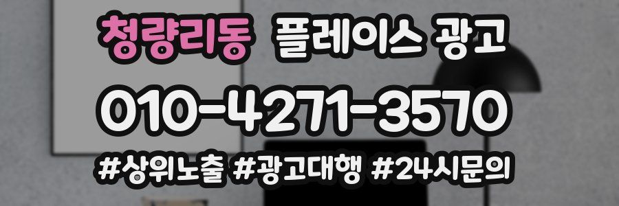 청량리동 플레이스 광고