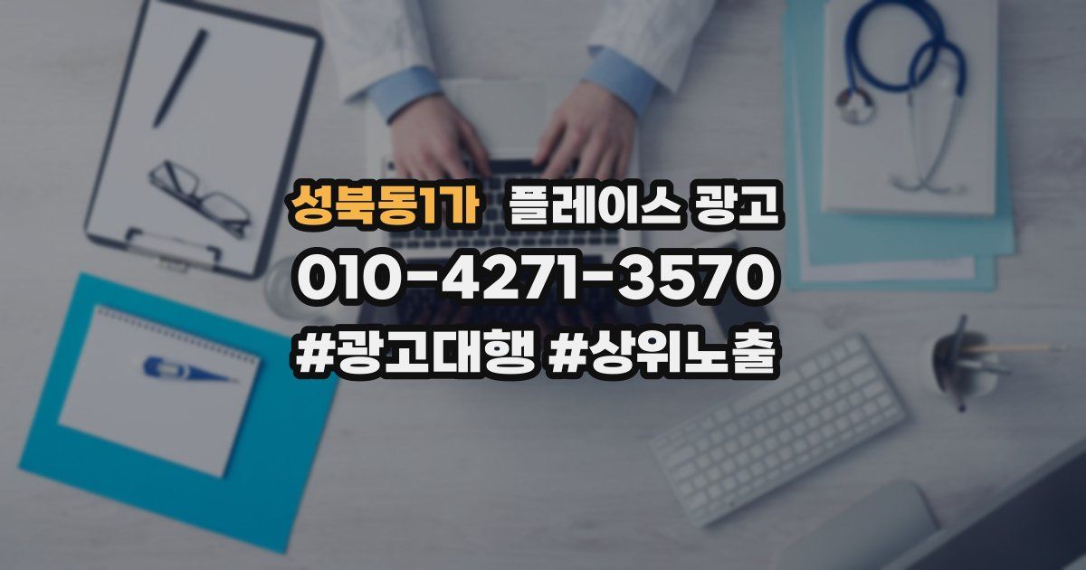 성북동1가 플레이스 광고