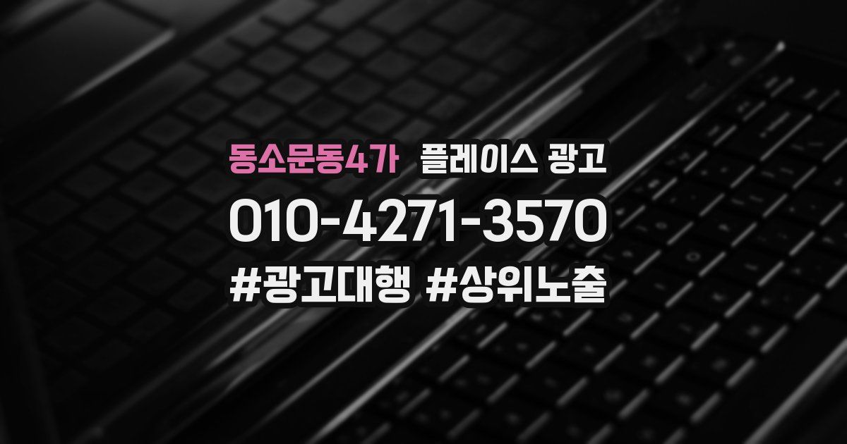 동소문동4가 플레이스 광고