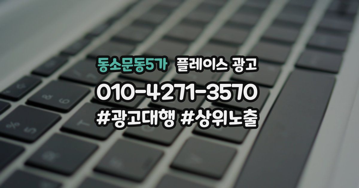 동소문동5가 플레이스 광고