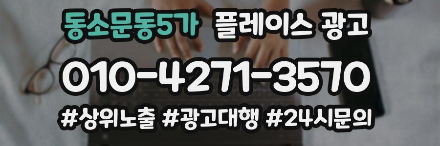 동소문동5가 플레이스 광고