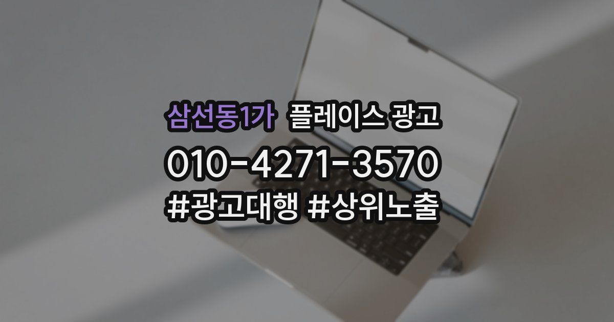 삼선동1가 플레이스 광고