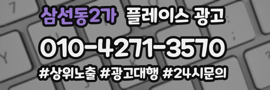 삼선동2가 플레이스 광고