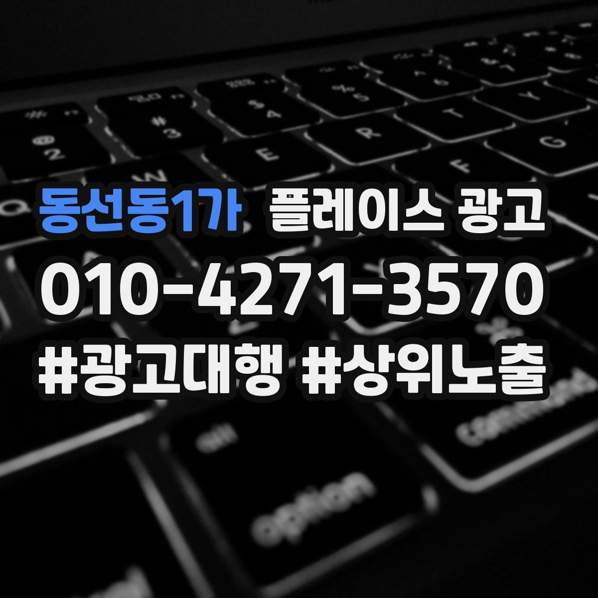 동선동1가 플레이스 광고