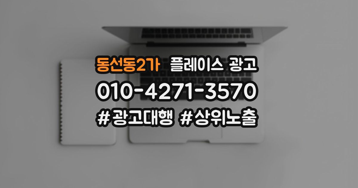 동선동2가 플레이스 광고