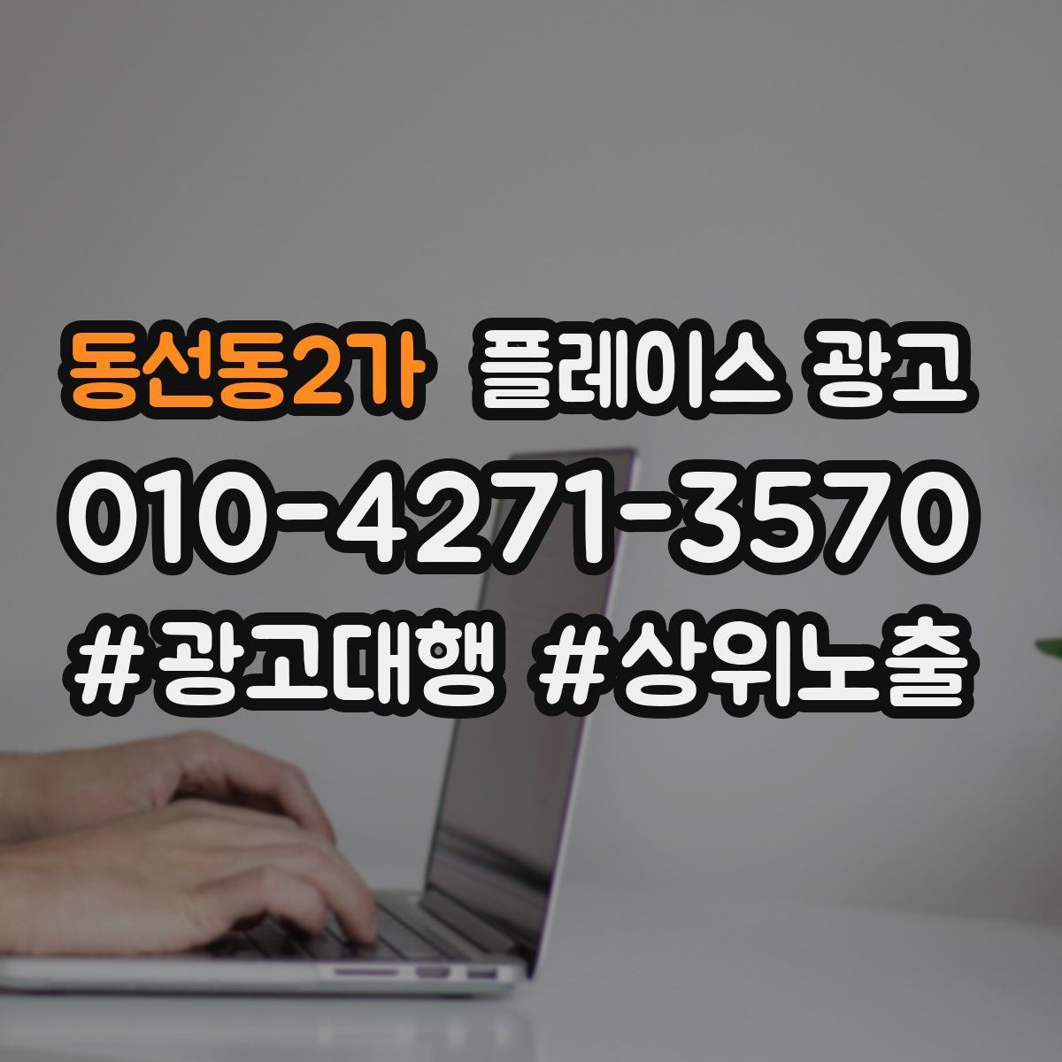 동선동2가 플레이스 광고