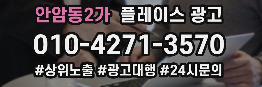 안암동2가 플레이스 광고