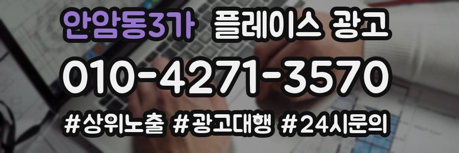 안암동3가 플레이스 광고