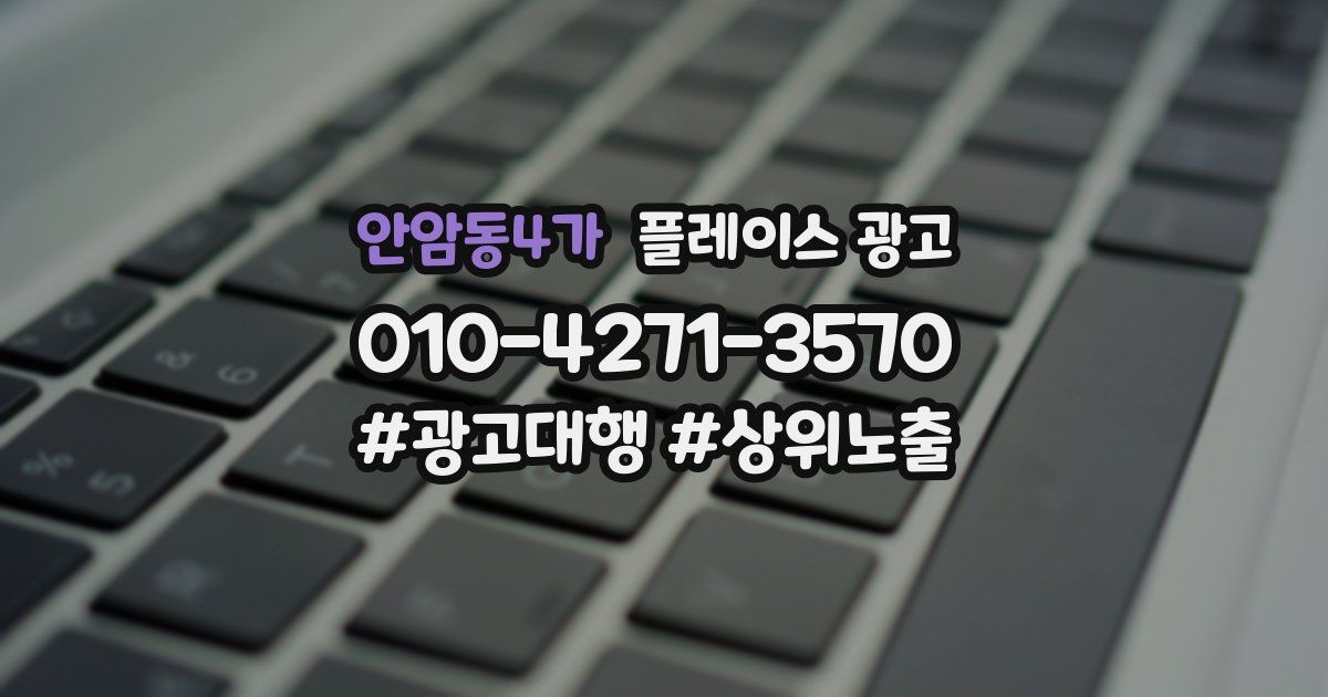 안암동4가 플레이스 광고