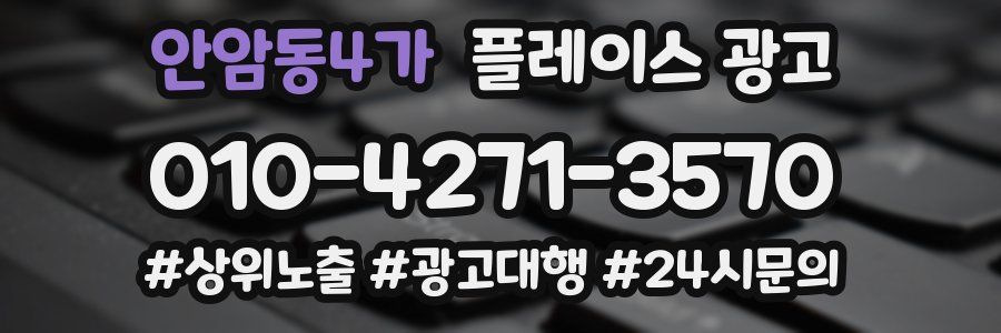 안암동4가 플레이스 광고
