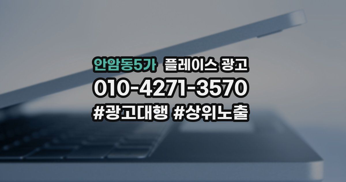 안암동5가 플레이스 광고
