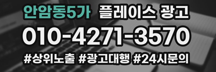 안암동5가 플레이스 광고