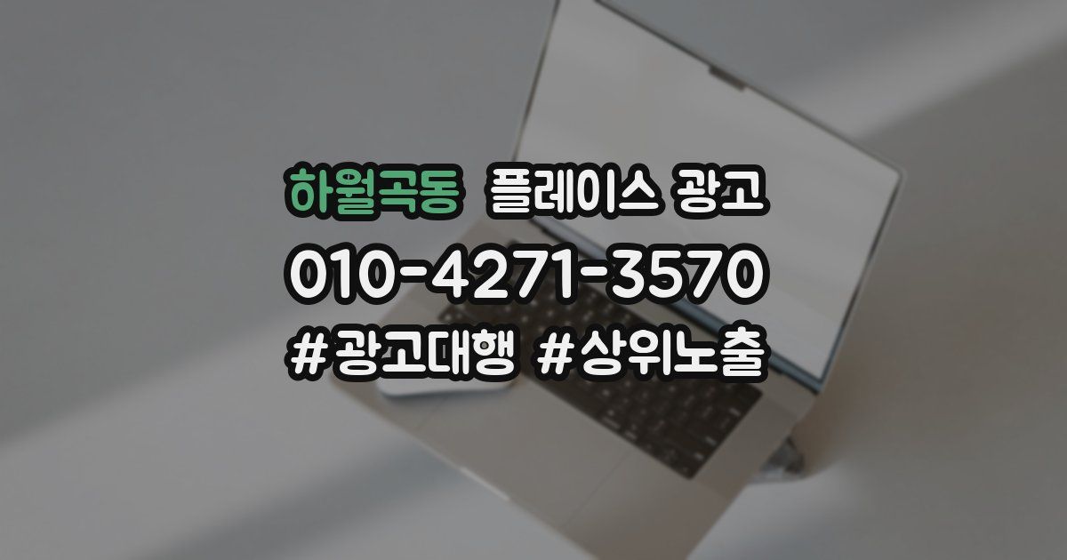 하월곡동 플레이스 광고