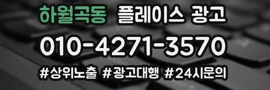하월곡동 플레이스 광고