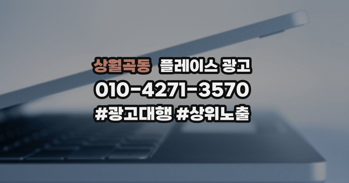 상월곡동 플레이스 광고