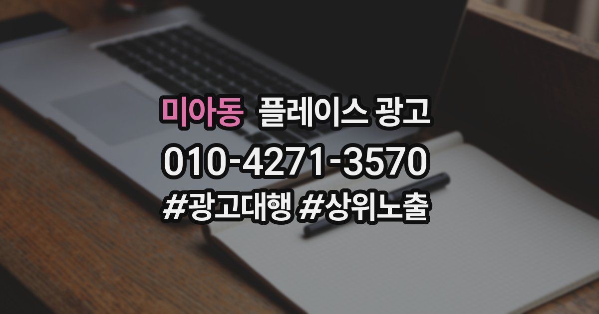 미아동 플레이스 광고