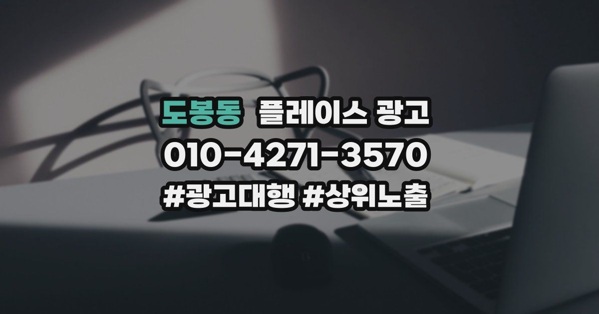 도봉동 플레이스 광고