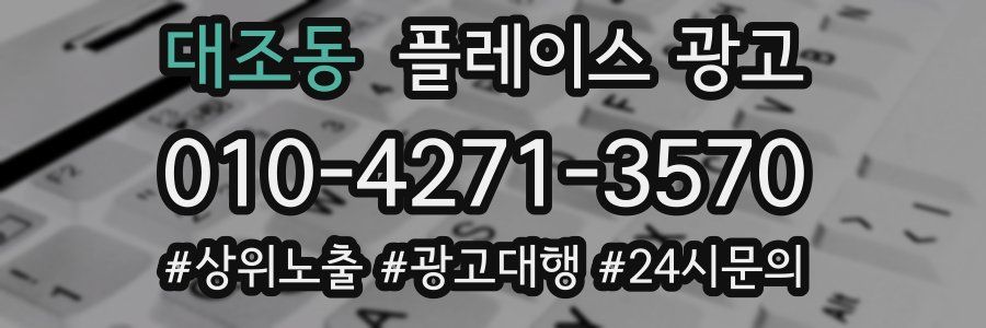 대조동 플레이스 광고