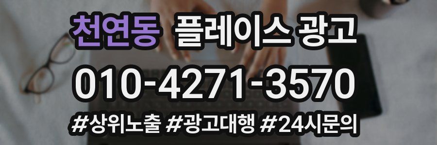 천연동 플레이스 광고