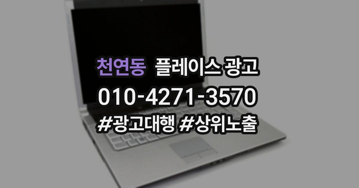 천연동 플레이스 광고