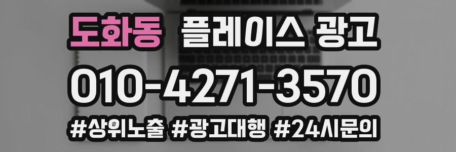 도화동 플레이스 광고