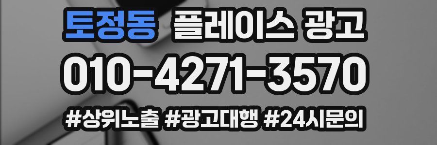토정동 플레이스 광고