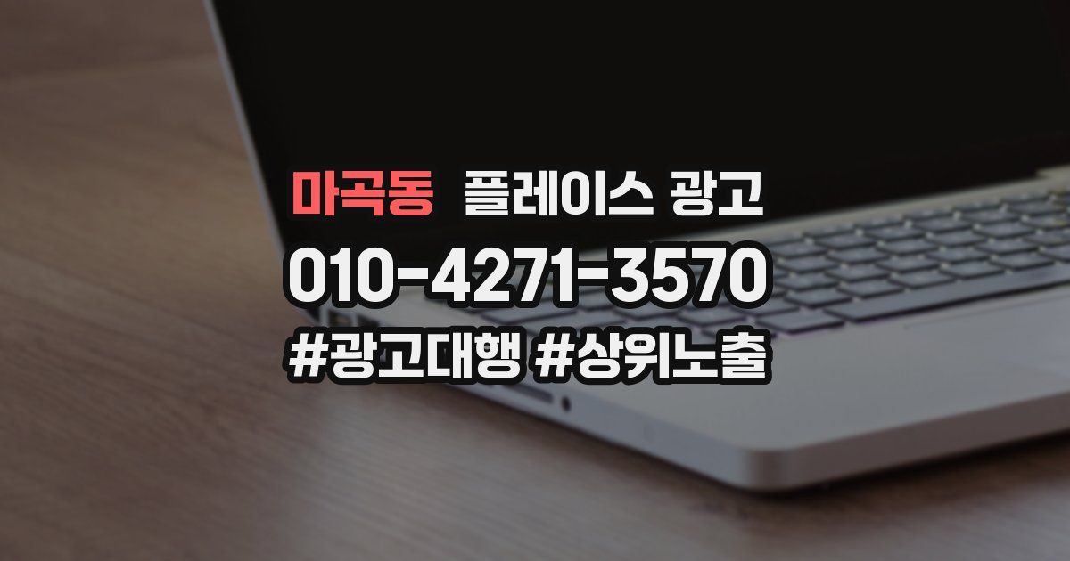 마곡동 플레이스 광고