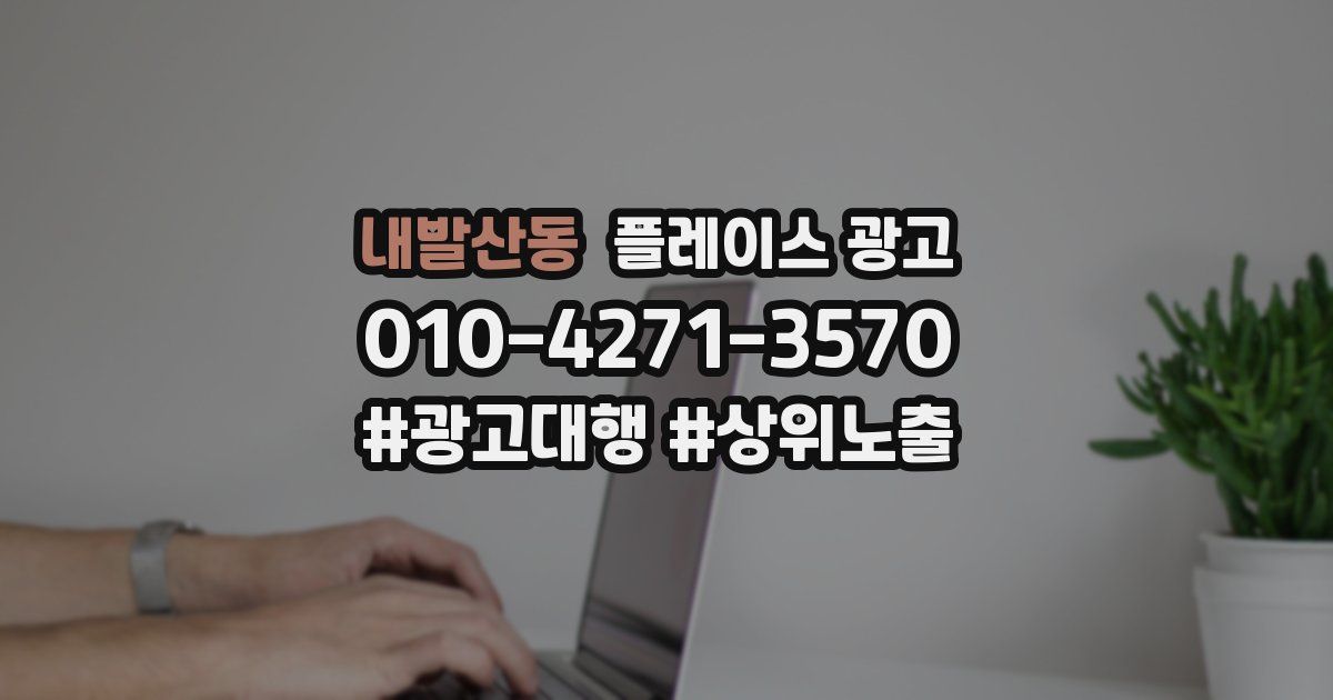 내발산동 플레이스 광고