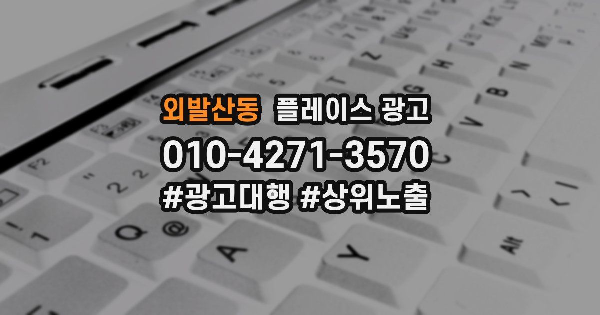 외발산동 플레이스 광고
