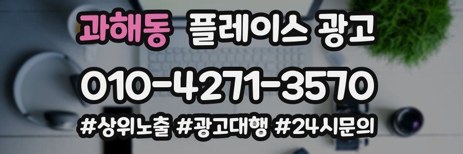 과해동 플레이스 광고