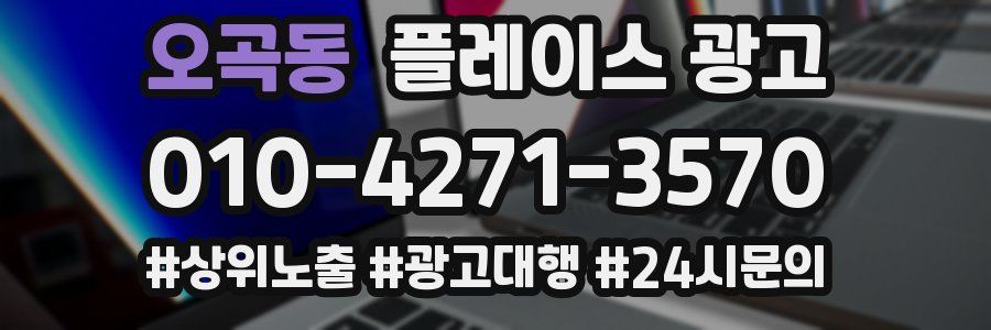 오곡동 플레이스 광고
