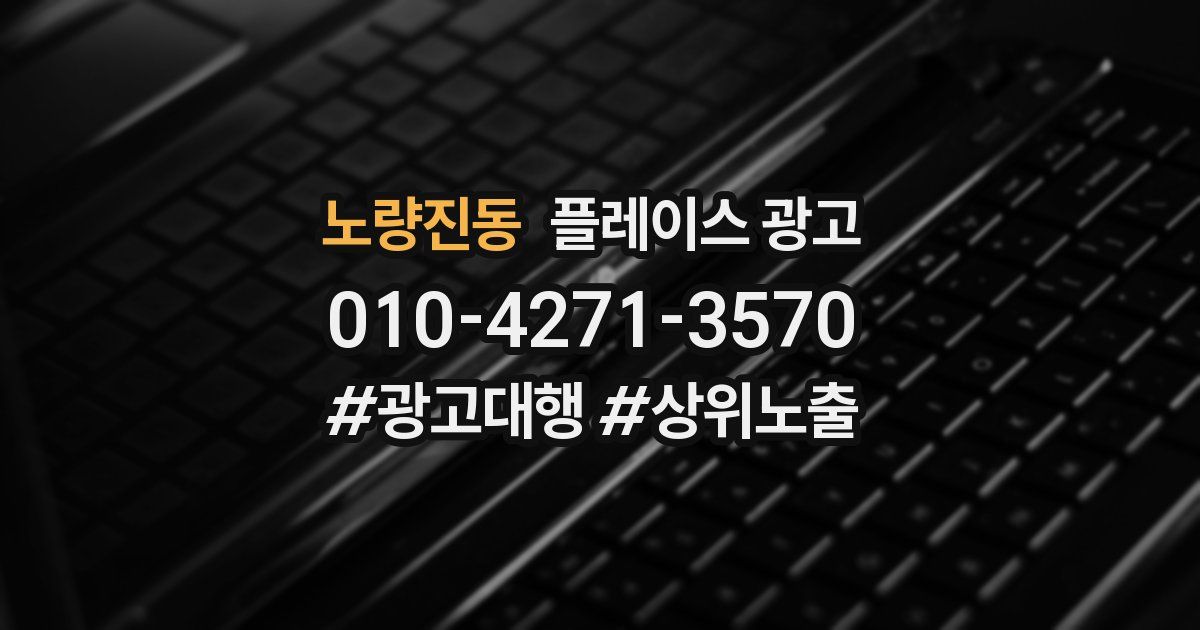 노량진동 플레이스 광고