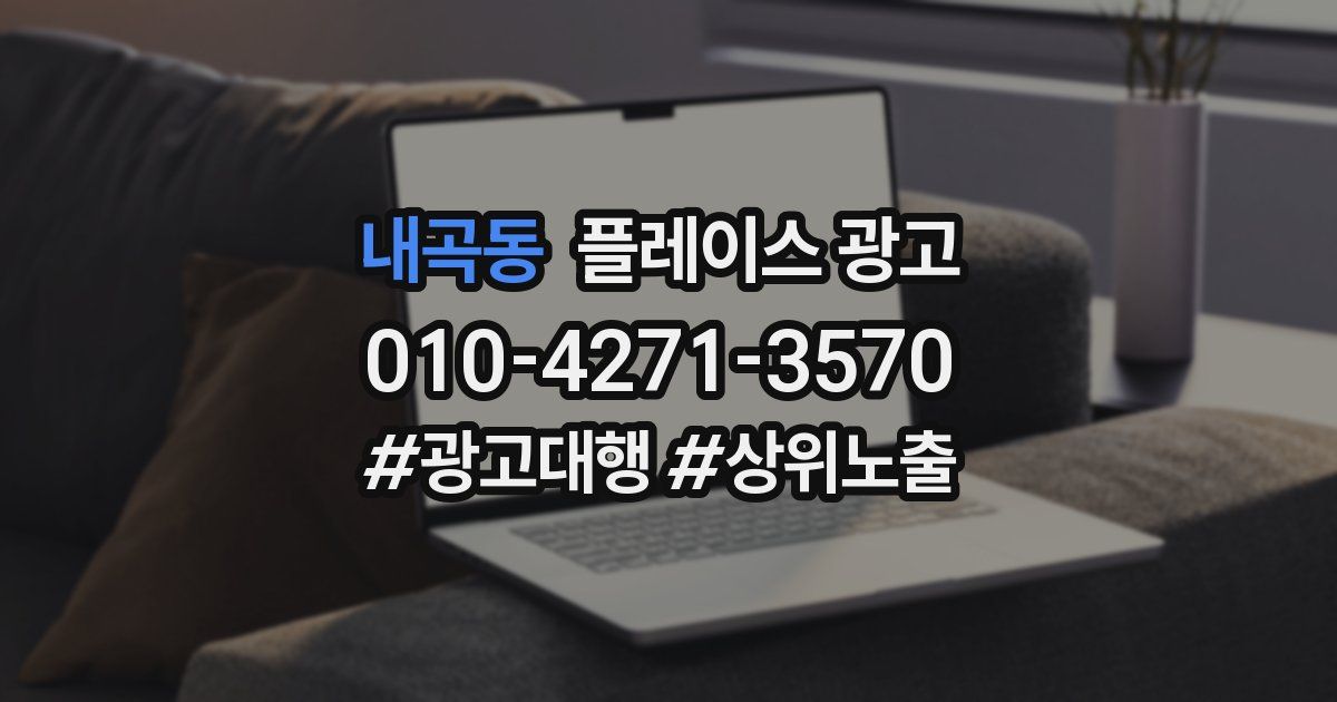 내곡동 플레이스 광고