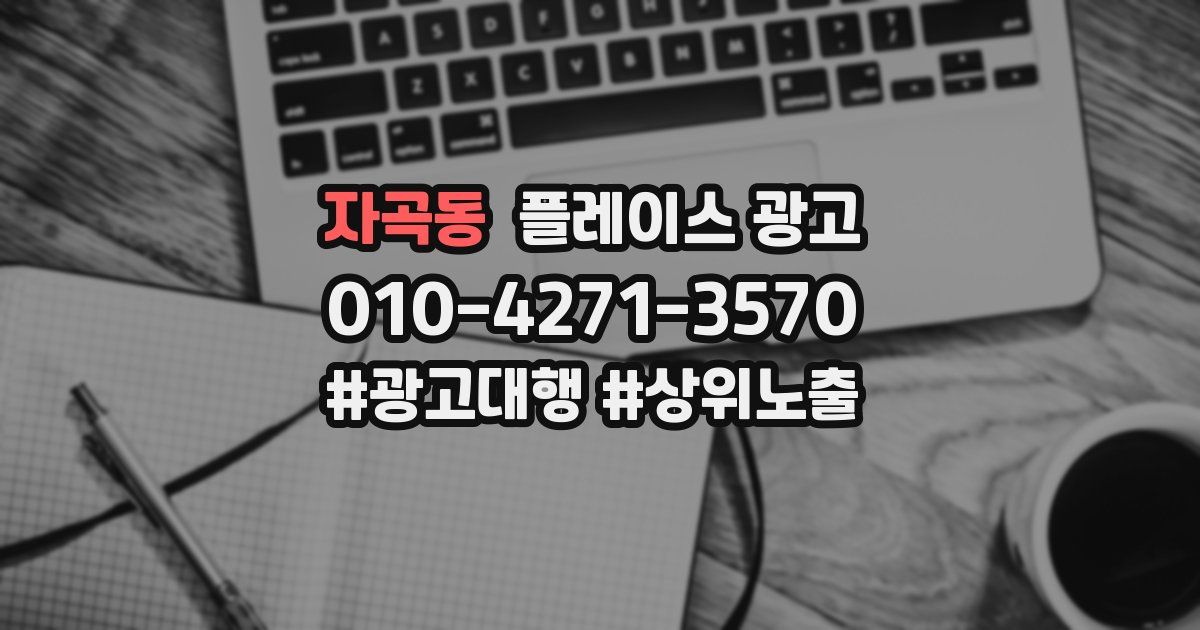 자곡동 플레이스 광고