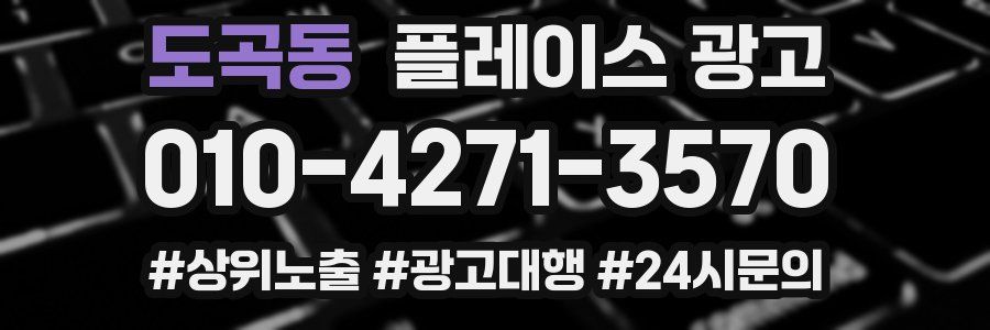도곡동 플레이스 광고