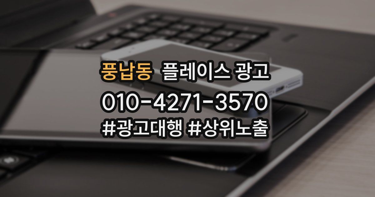 풍납동 플레이스 광고