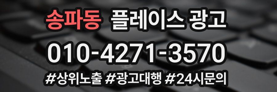 송파동 플레이스 광고