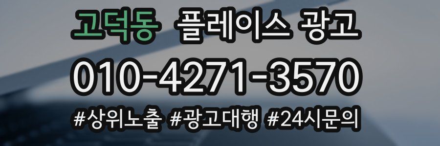 고덕동 플레이스 광고