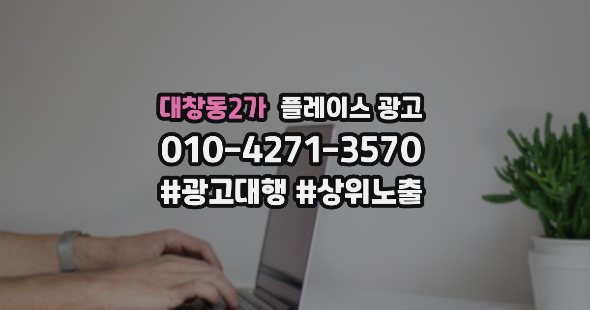 대창동2가 플레이스 광고