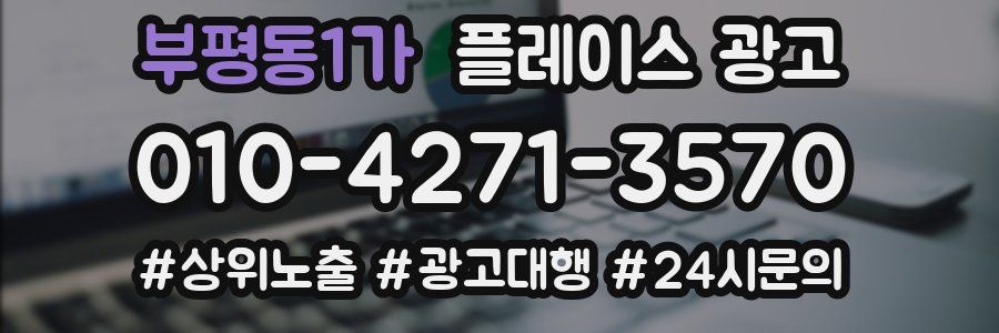 부평동1가 플레이스 광고